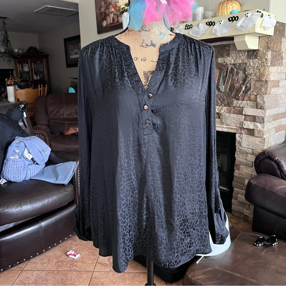 Molly Bracken Black Patterned Blouse